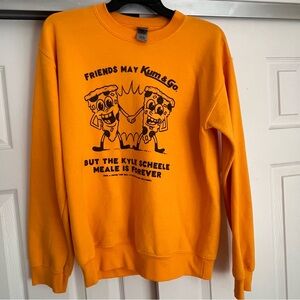 Orange/Yellow Graphic Crewneck Sweatshirt Gildan Heavy Blend